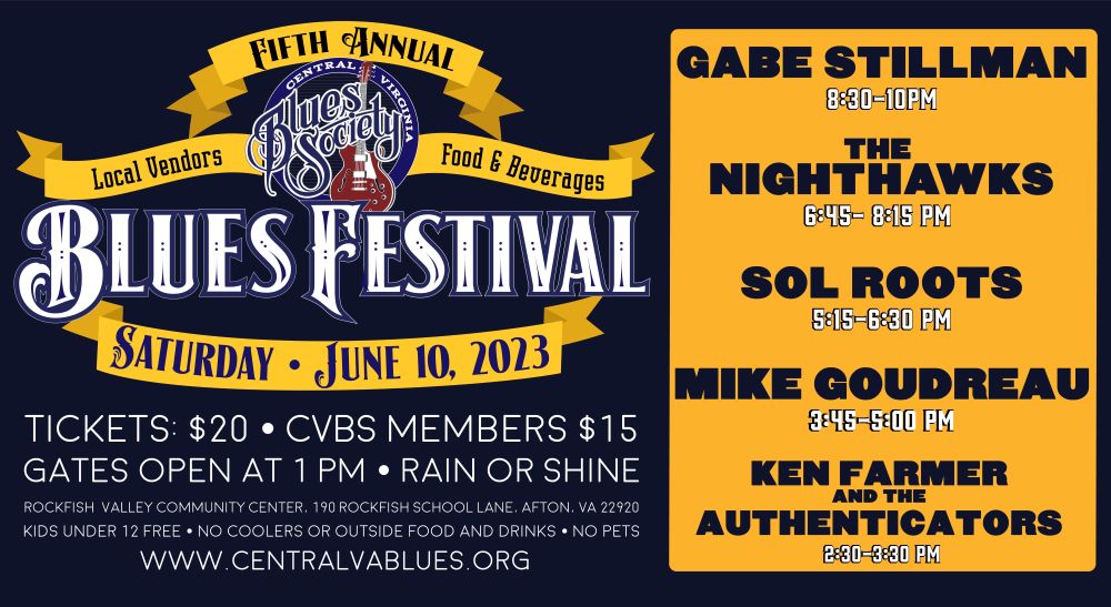 5th Annual Central Virginia Blues Festival Rockfish Valley Community