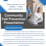 Community Fall Prevention Presentation--w/Blue Ridge Home Safety