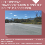 VDOT Rt 151 Corridor Study--Project Alternatives Meeting